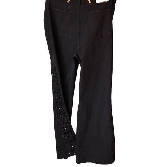 VARIATIONS Y2K high waisted Black Women’s XL Jeans Cutout Leg Detail Rhin… - Picture 5 of 13